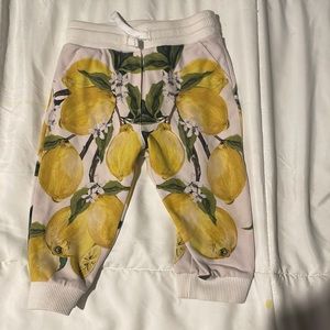 Dolce and Gabbana lemon style 3-6 month jogger pant. Nice quality.